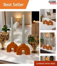 Sophisticated 10-Inch Ceramic Candlestick Holder for Modern Home Aesthetics
