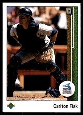 Carlton Fisk 1989 Upper Deck #609 White Sox MLB READ FREE SHIPPING AutographDen