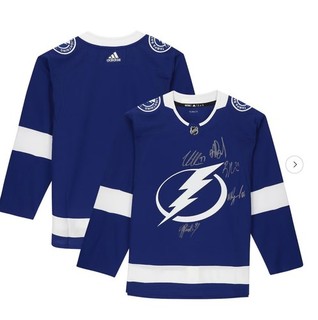 Signed Tampa Bay Lightning Authentic Pro Jersey 5 Autographs 2021 Stanley Cup