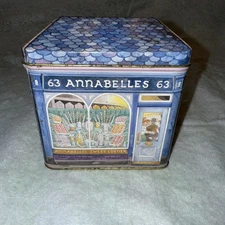 Two Old Tins One Hardware Store Front One Candy Store Front Vintage Advertising