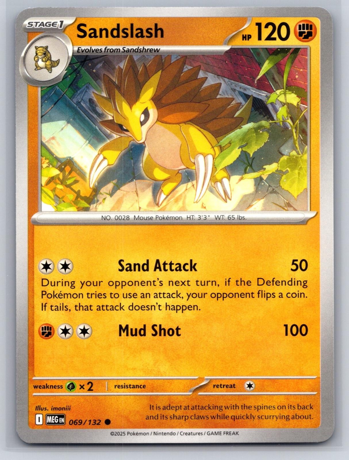 Sandslash Pokemon ME01: Mega Evolution #069/132
