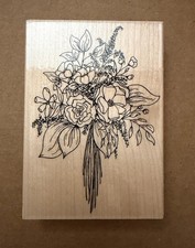 Hero Arts Flower Bouquet K6278 Rubber Stamp Wood NEW