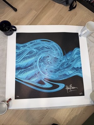 Hans Zimmer Signed Soundwaves Art Interstellar Cornfield Chase 24x24