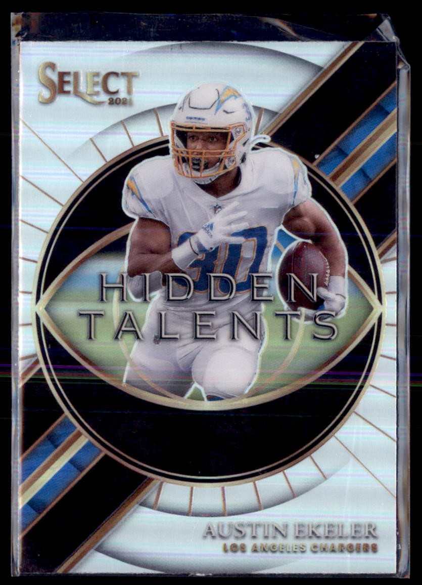 2021 Select Football Prizm Austin Ekeler Chargers HT-4 Hidden Talents Silver