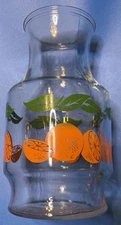 Vintage Anchor Hocking Orange Juice Glass Carafe Pitcher Made In U.S.A. No Lid