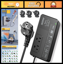 1600W Voltage Converter 220V to 110V, Universal Plug Adapter for US to Europe Tr