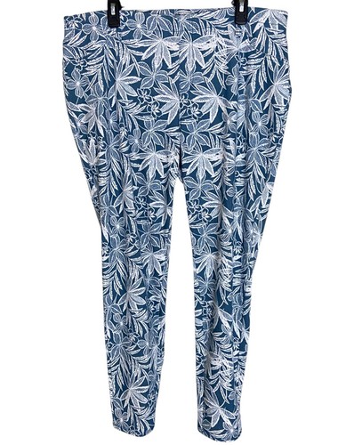 Faded Glory - Damen Gr. 2X Schlupfhose - Blumen Denim - Baumwolle Poly Mischung - Stretch - Bild 3 von 9
