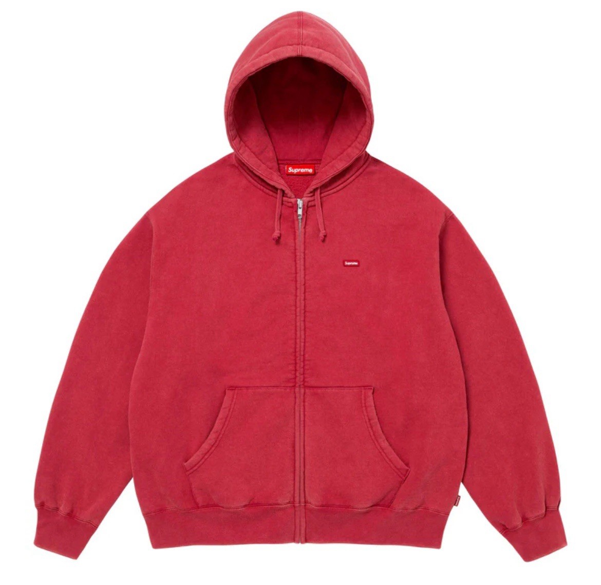 Supreme Small Box Logo Zip Up Hooded Sweatshirt Red Size Medium | eBay