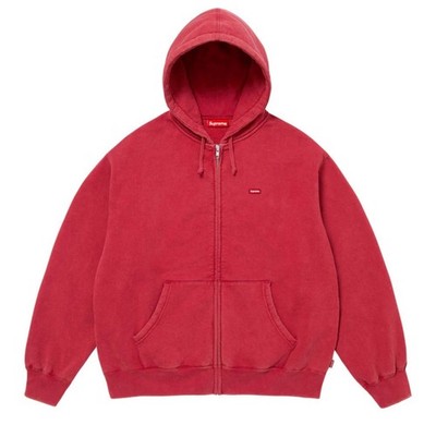 Supreme Small Box Logo Zip Up Hooded Sweatshirt Red Size Medium | eBay