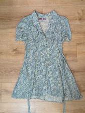 Urban Outfitters 90s y2K Crowly Collar Ditzy Floral Mini Button Up Shirt Dress M