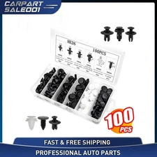 100x Fender Push Pin Bumper Fastener Clips Auto Car Hole Plastic Rivets Retainer