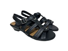 Dr Keller Ladies Summer Open Toe Sandals Sling Back Shoes Black UK Size 4 EU 37