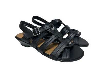 Dr. Keller Damen Sommer Open Toe Sandalen Fersenriemen Schuhe schwarz UK Größe 4 EU 37