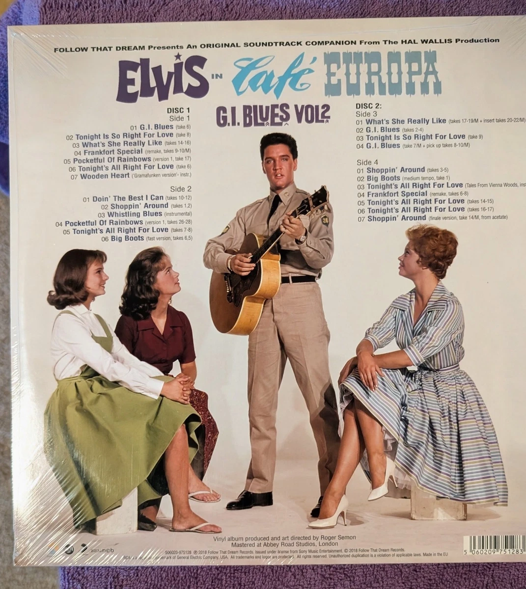 Rare Factory Sealed Cafe Europa / G.I. Blues #2 - 180 gr.  Vinyl - RCA/BMG
