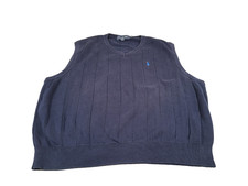 Vintage Polo Golf Ralph Lauren Sweater Vest Mens XL Blue V-Neck Classic 90s USA