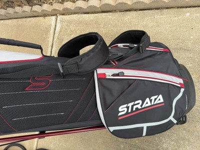 Callaway Strata 7-Way Golf Stand Bag Dual Strap Lightweight Black/Red