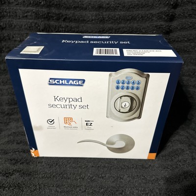Schlage Camelot Keypad Security Set Satin Nickel FBE365 V CAM 619 ACC NEW!