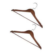 2Pcs 440mm Length Solid Retro Wooden Clothes Hanger B18