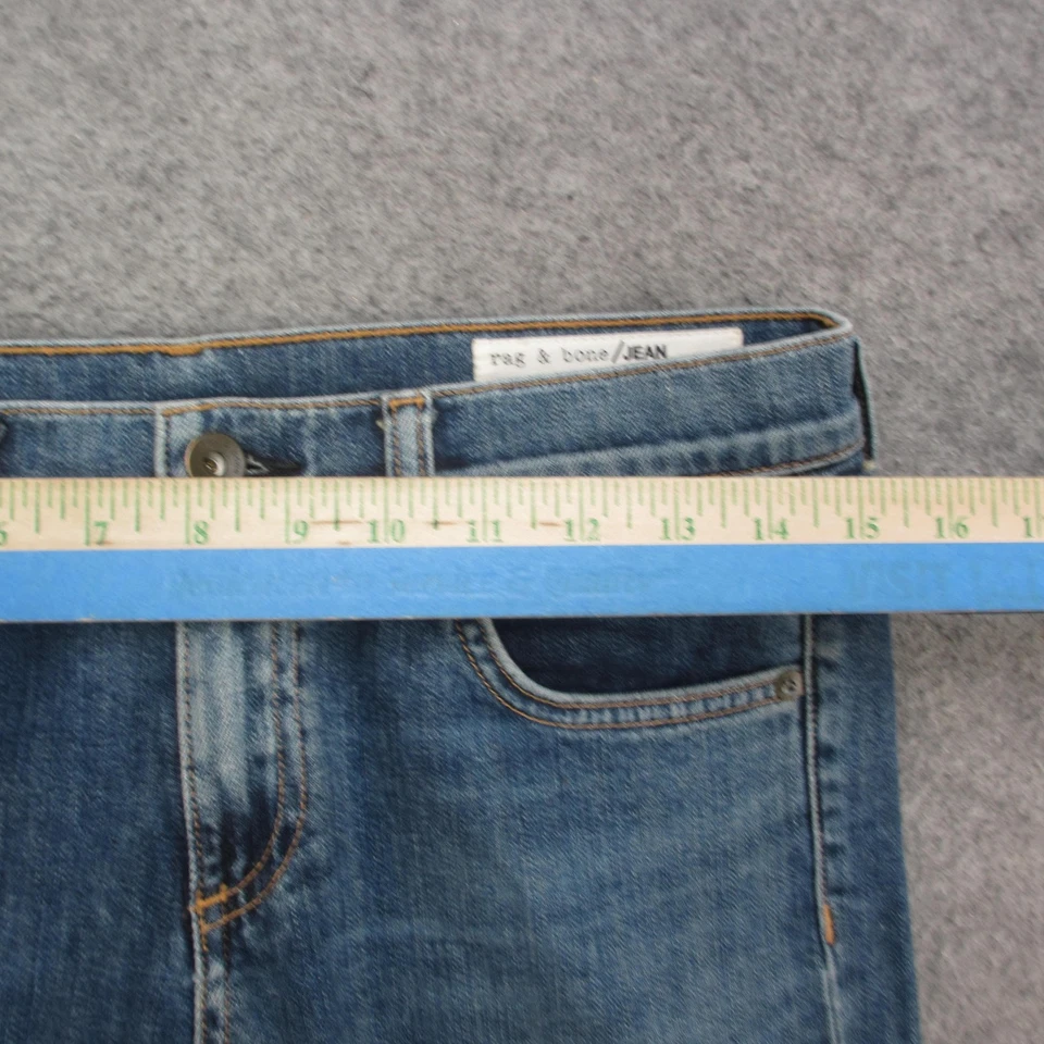 rag & bone Jeans Skinny Womens 26 Blue Raw Hem Medium Wash W151K518PAZ - Image 3 of 4