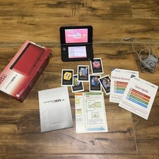 Nintendo 3DS XL Red/Black Handheld With Charger, with original box but no stylus