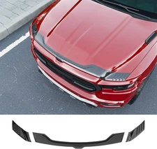 For 2019-2025 Dodge Ram 1500 Hood Deflector Glossy Carbon Shield Hood Protector