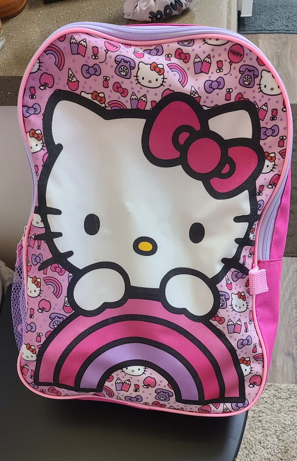 And Lunch Bag Set Rainbow Design Glitter Accents