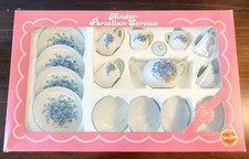 Reutter Child Porcelain Tea Set Forget Me Not Kinder Porzellan Service W Germany