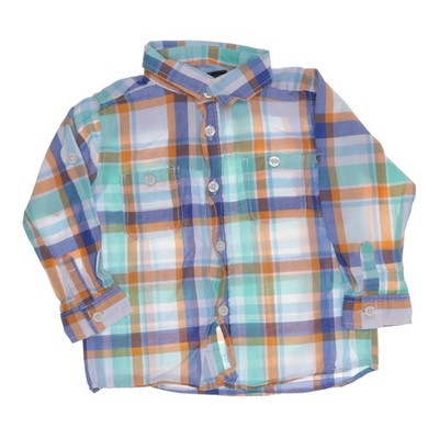 Zara Baby, Hemd, Größe: 82, Blau/Grün/Gelb/Weiß, Baumwolle, Karo, Jungen #vB5