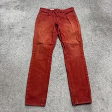 Pilcro And The Letterpress Script Corduroy Pants Womens 26 Rust Red Cotton Prep