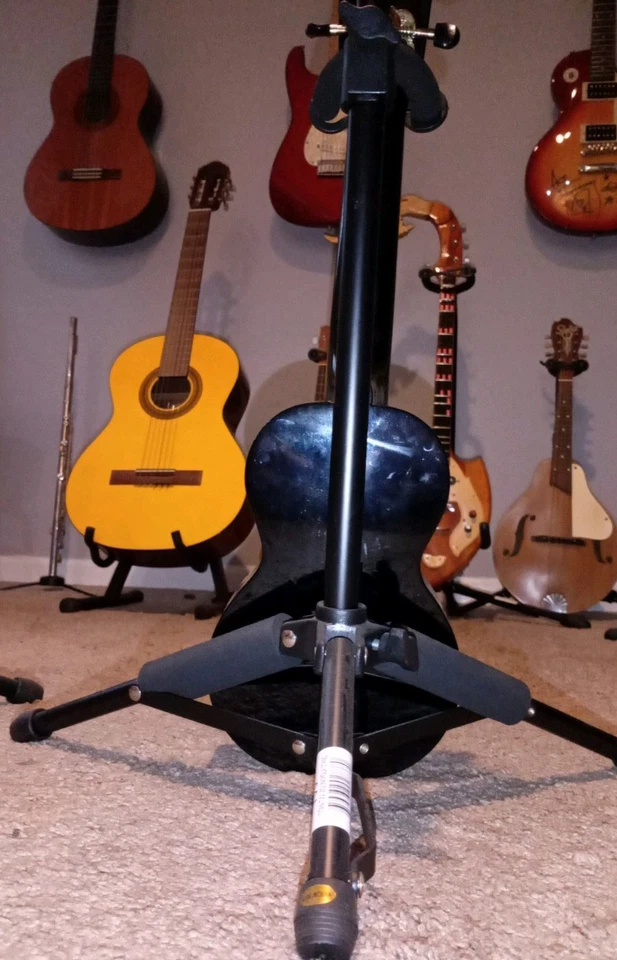 Black Ukulele with Stand and Gig Bag for Beginners Concert Size Uke Mahalo - Image 3 of 4
