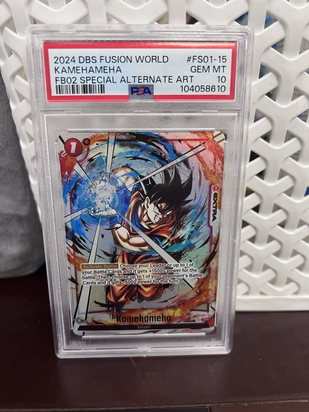 2024 Dragonball Super Fusion World FS01-15 KAMEHAMEHA Alt Art PSA 10