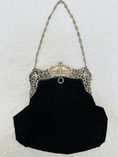 Antique Gorham Sterling Silver Framed Purse Handbag With Cherubs