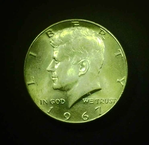1967 50C Kennedy Half Dollar Uncirculated - 40% Silver (0.1479 Ounces Silver)