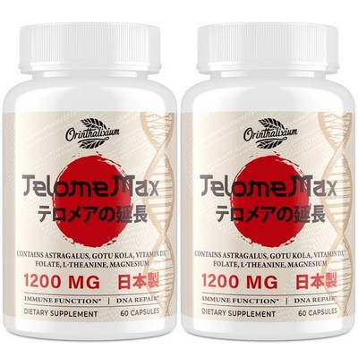 Telomere Lengthening Supplements   Organic Astragalus, Gotu Kola, Vitamin D3, Fo