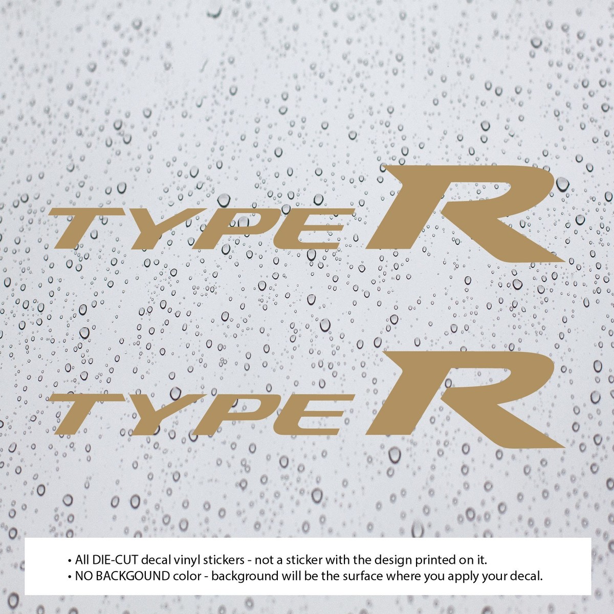 2x) Type R Decal Vinyl Stickers for FD2 FN2 FK2 for Civic JDM 