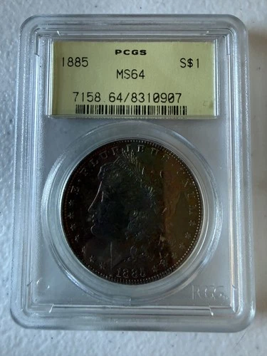 1885 Morgan Silver Dollar PCGS MS64