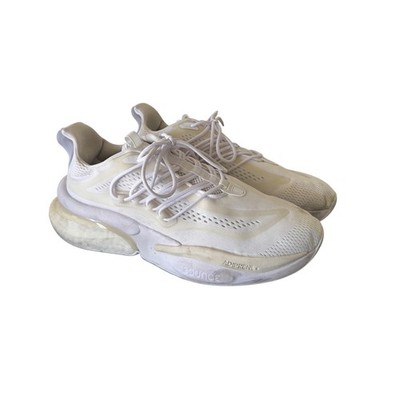 Adidas Alphaboost V1 White Running Shoes Mens 11 HP2759 Boost Bounce Adiprene+