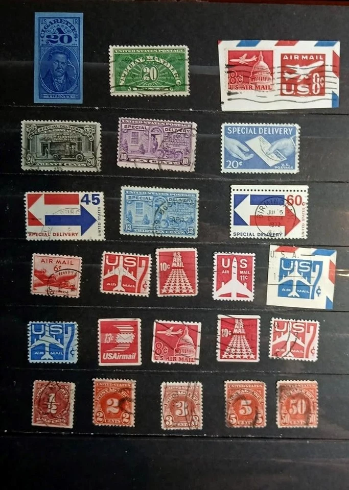 US B Of B Stamp Collection Airmail Postage Due Documentary Special Delivery  Ext - Image 3 of 4