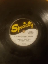 Camille Howard - X-Temporaneous Boogie / Barcarolle Boogie 0 Shellac, 10" Specia
