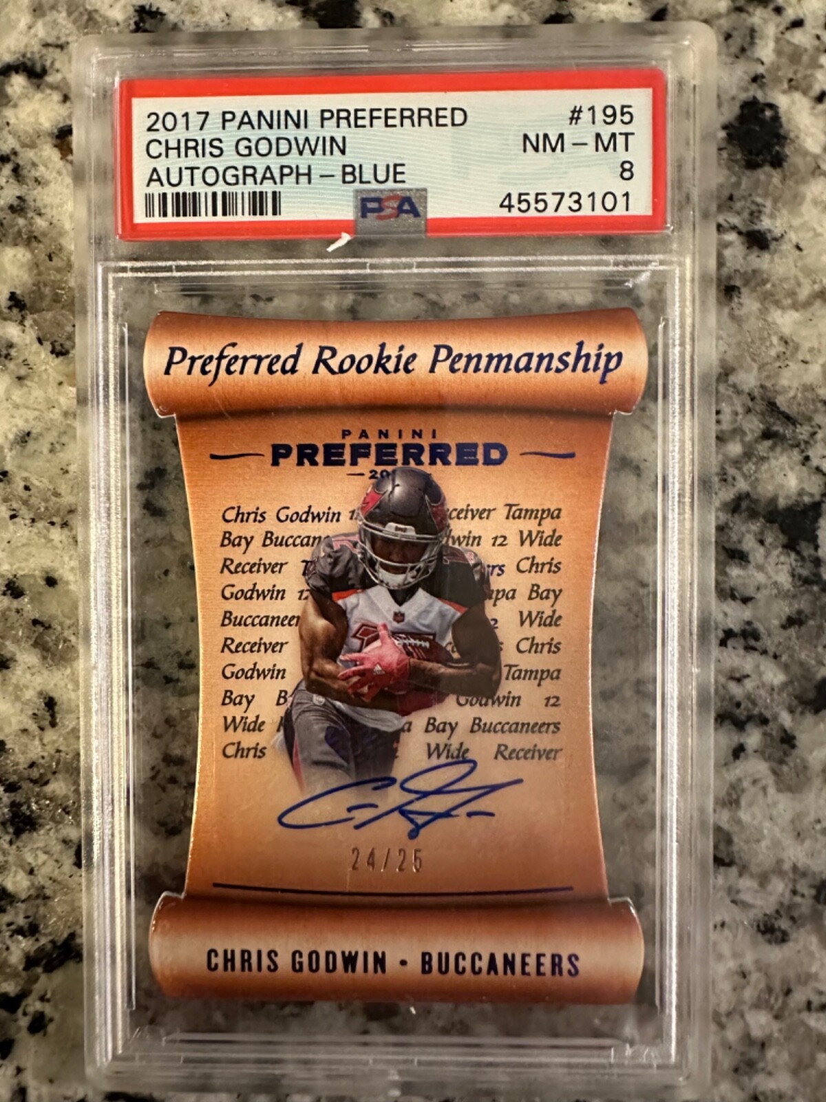 Chris Godwin Panini Preferred #195 Autograph-Blue