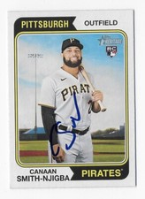 2023 HERITAGE CANAAN SMITH-NJIGBA PIRATES AUTOGRAPHED SIGNED BASEBALL CARD RC