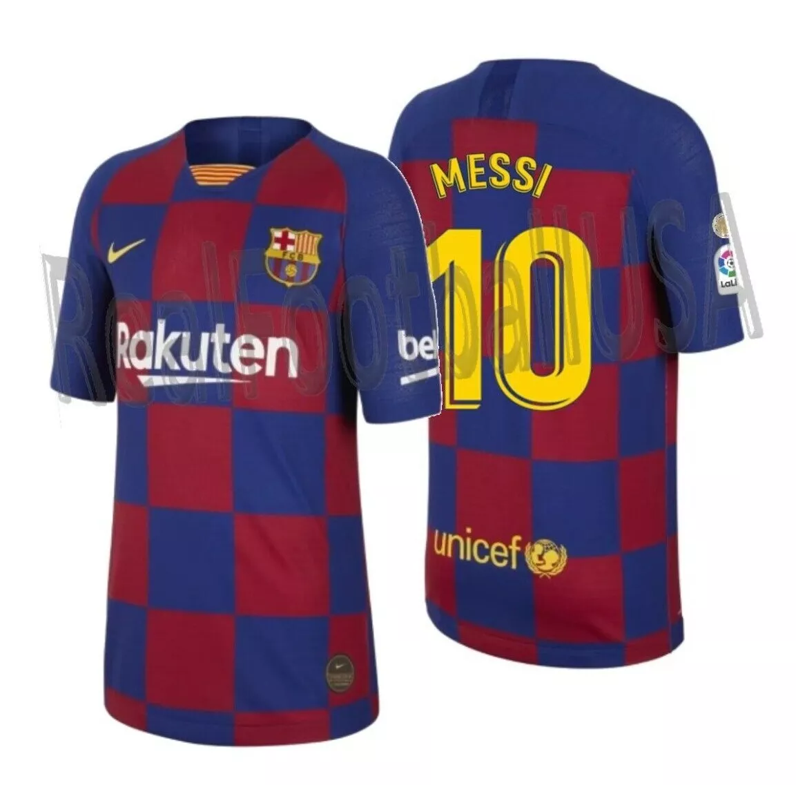 NIKE LIONEL MESSI FC BARCELONA AUTHENTIC VAPOR MATCH YOUTH HOME JERSEY 2019 20