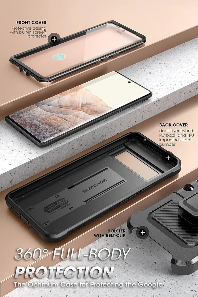 Google Pixel 7 Pro Case, SUPCASE UBPro Rugged Holster Cover with ScreenProtector - Image 2 of 4