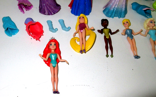 Lot 13 Disney Princess MAGICLIP & Clip On Dolls 3.75 Figures & Clip & Dresses - Picture 4 of 6
