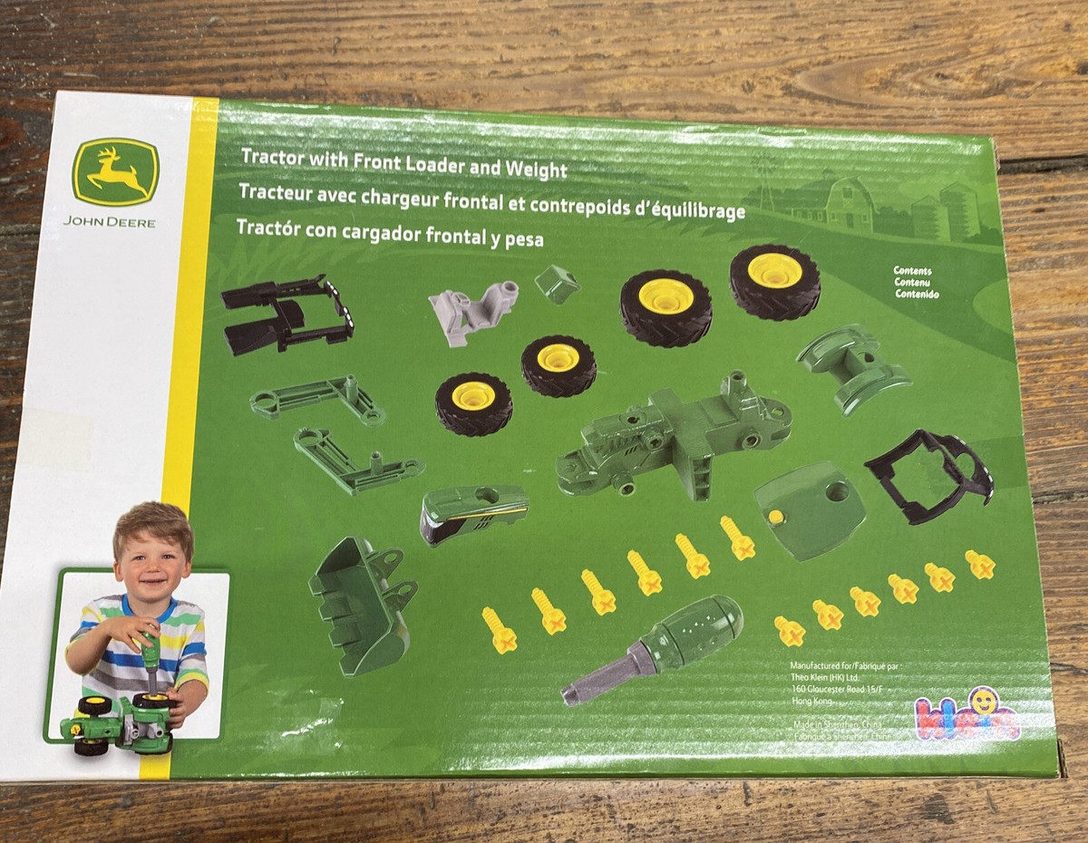 1/24 John Deere Tractor Front Loader & Weight Buildable Toy 1/24 John Deere Tractor Front Loader & Weight Buildable Toy