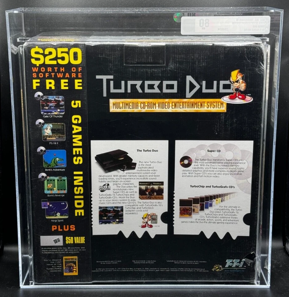 Turbo Duo Turbografx-16 Console W/ Games Bundle NEC Sealed New VGA 80 Graded - Image 2 of 2