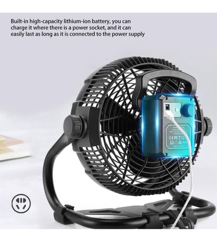 Two-in-one Cordless Portable 12 Volt Hybrid Fan and Light x45 Rovtop - Used - Picture 2 of 10
