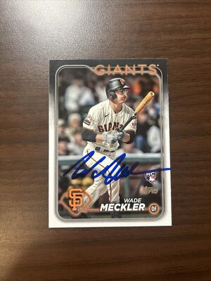 Wade Meckler 2024 Topps Series 2 SIGNED AUTO ROOKIE GIANTS #458 | eBay