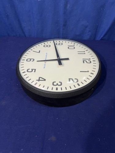 12" American Time B54BHFG406 Electric Slave School Wall Clock Glass Face NO CLIP - Picture 3 of 6