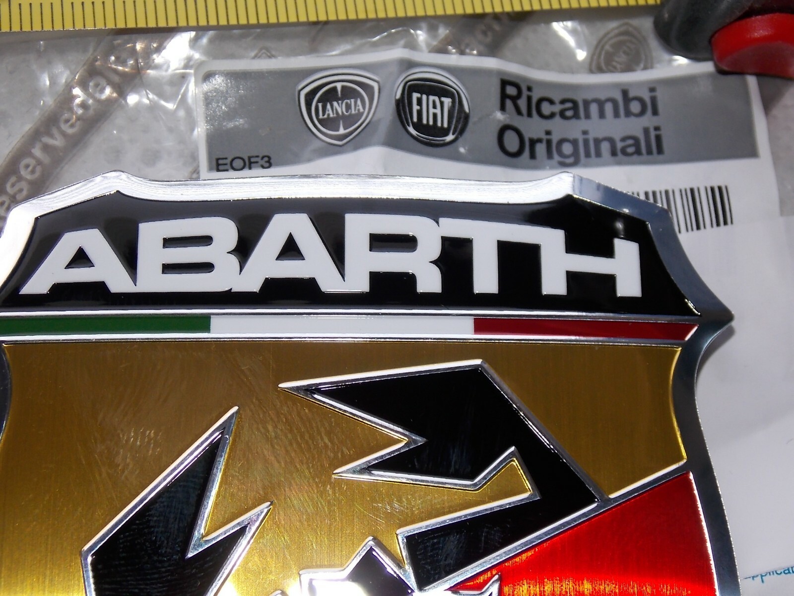 Fiat 500 Abarth Hood Bonnet Badge Emblem Genuine Original Ebay